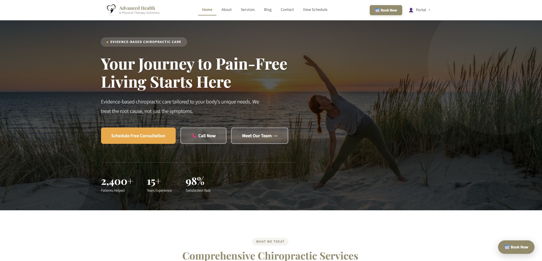 ChiroTemplate demo site preview